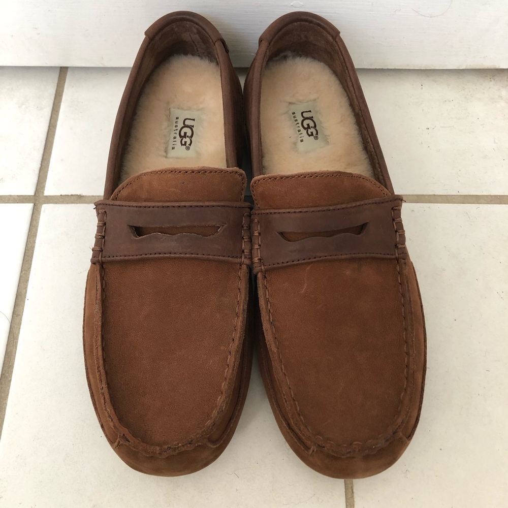 NWT UGG Tucker Twin Soles Driving Shoes in Chestnut Brown